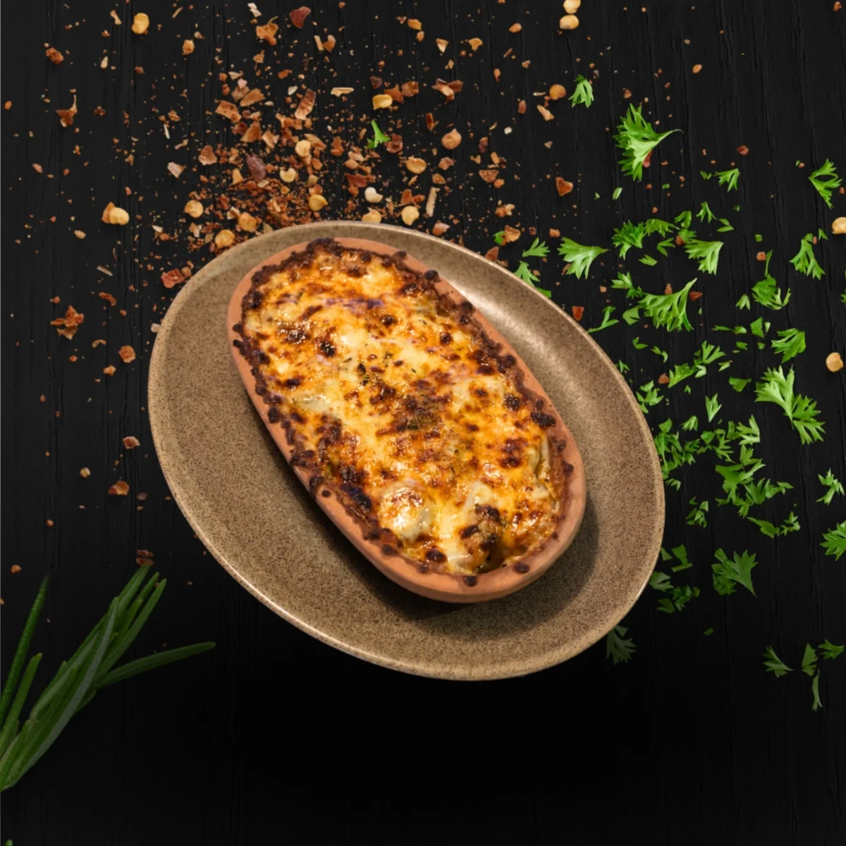 Mushrooms with Melted Kasar Cheese