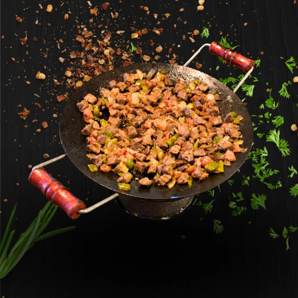 Sac Kavurma (Sauteed Meat cooked in a Saj)