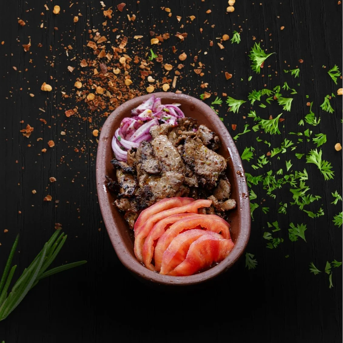 Thinly Sliced Fried Liver